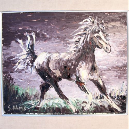 Peinture “cheval” signé Sabiys.