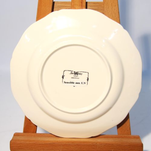 Assiette plate en céramique – Sarreguemines Obernai