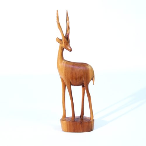 Statuette antilope en bois