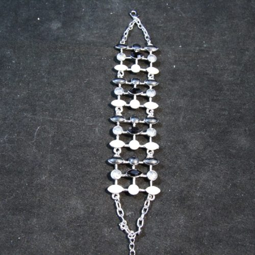 Bracelet perles argenté