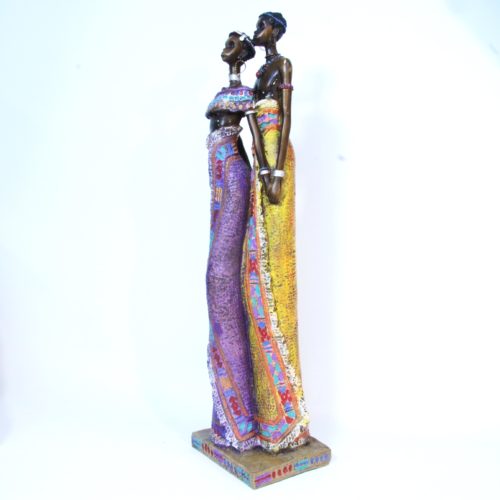 Statue africaine représentant deux personnes