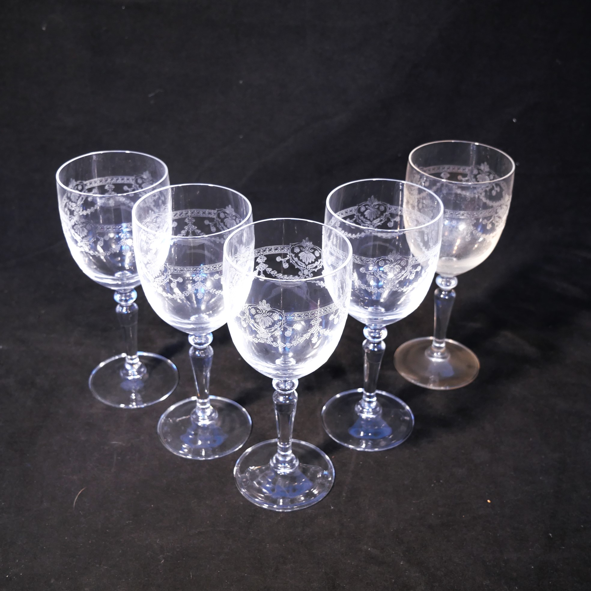 5 verres en cristal d’arques DAMPIERRE