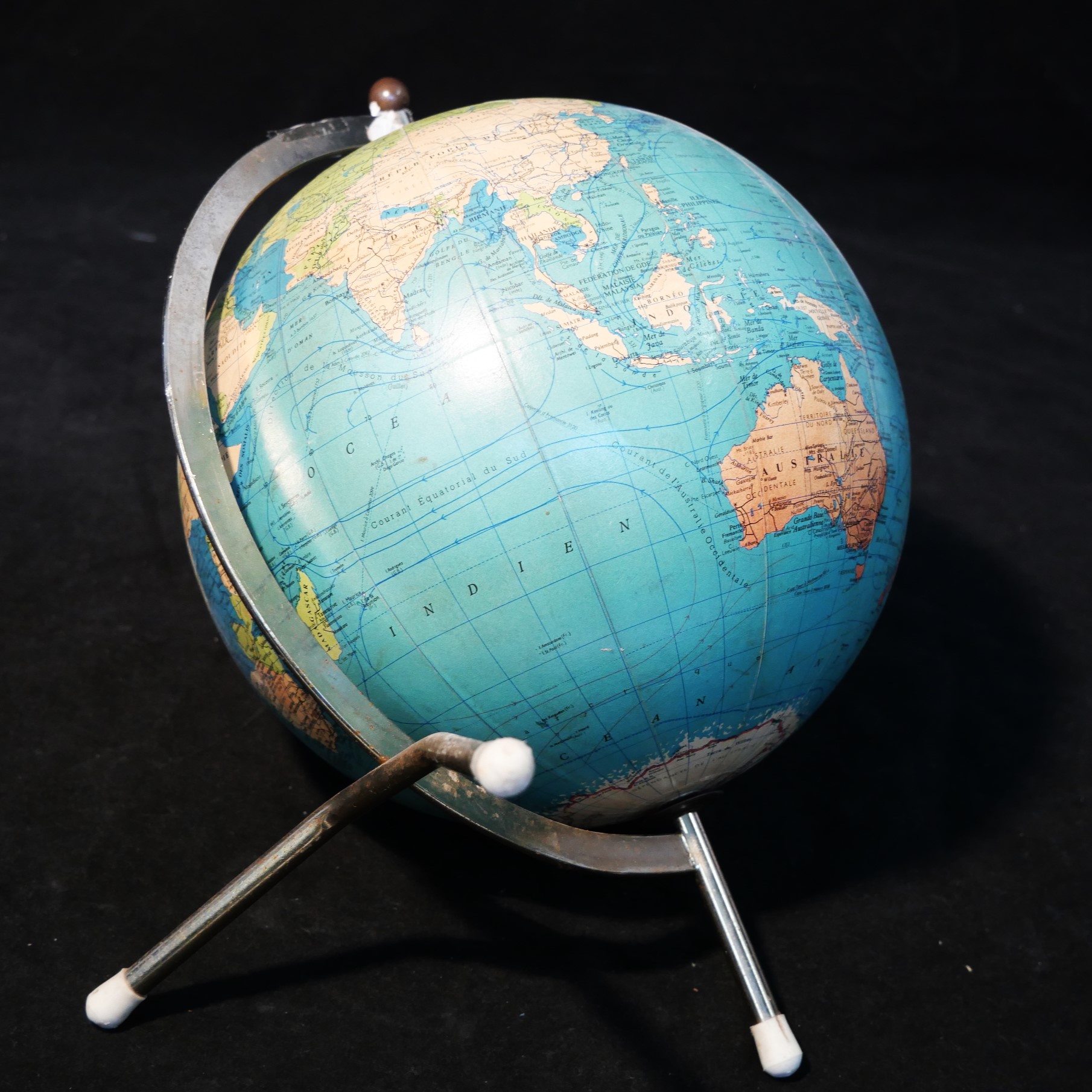 globe terrestre vintage de 1969