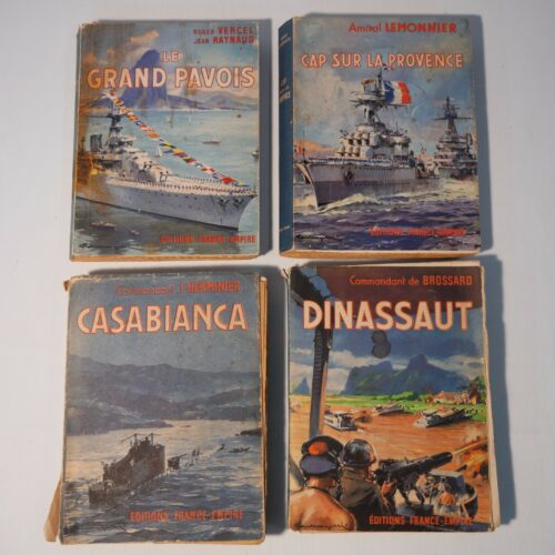 Lot de livres sur la marine française