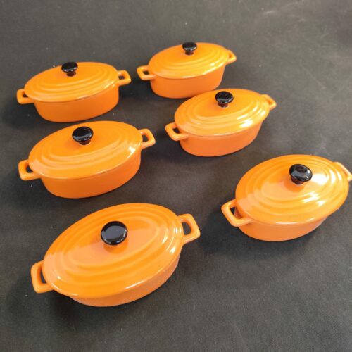 Lot de 6 mini cocottes avec coupelles – LBP Magnet
