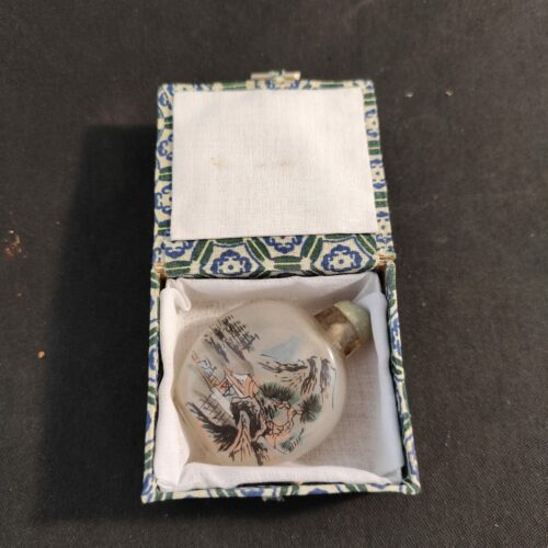 Tabatière chinoise en verre vintage