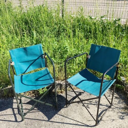 Lot de 2 sièges de camping vintage verts « Kiss Ply » de Jacques Hitier pour Tubauto