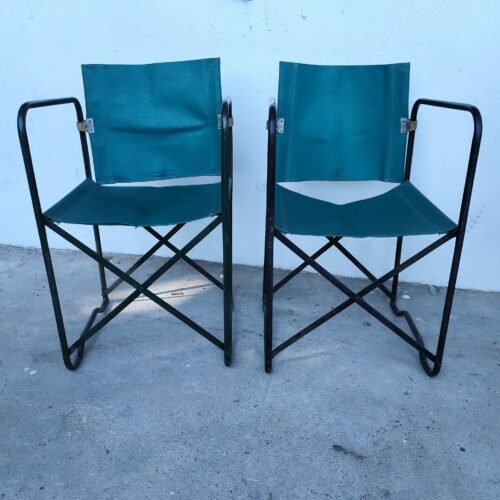 Lot de 2 sièges de camping vintage verts « Kiss Ply » de Jacques Hitier pour Tubauto