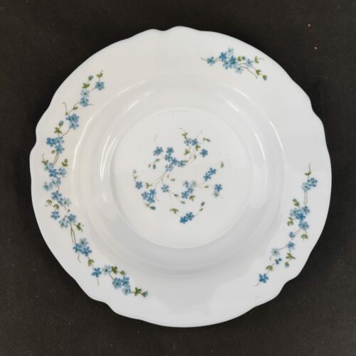 Plat creux décor Myosotis vintage – Arcopal