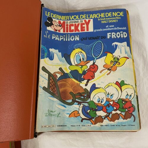 Lot de 3 classeurs « Journal de Mickey » vintage