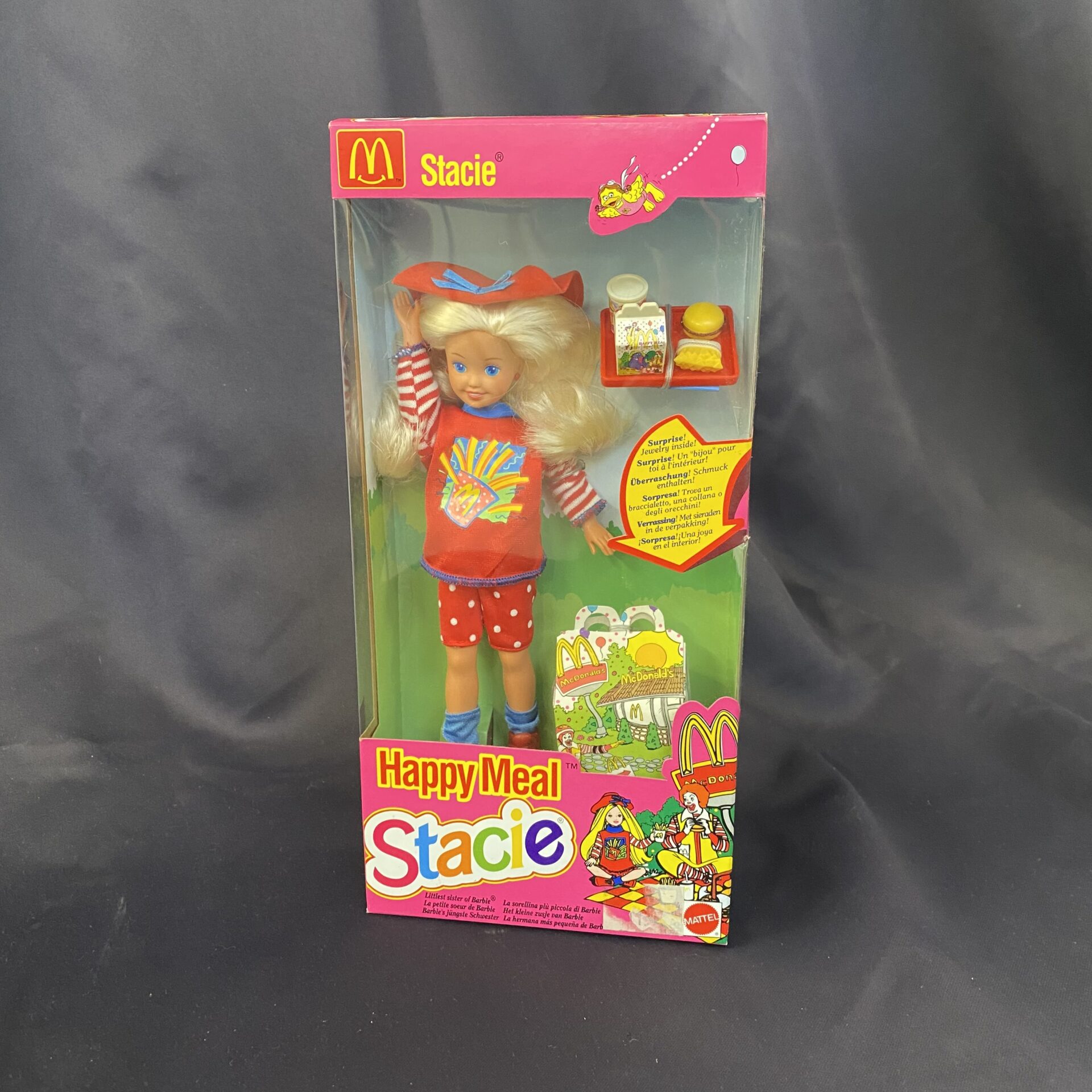 【未開封】バービー人形：Mcdonald's Happy Meal STACIE McDonald's Happy Meal Stacie Barbie Food Jewelry 1993 Mattel